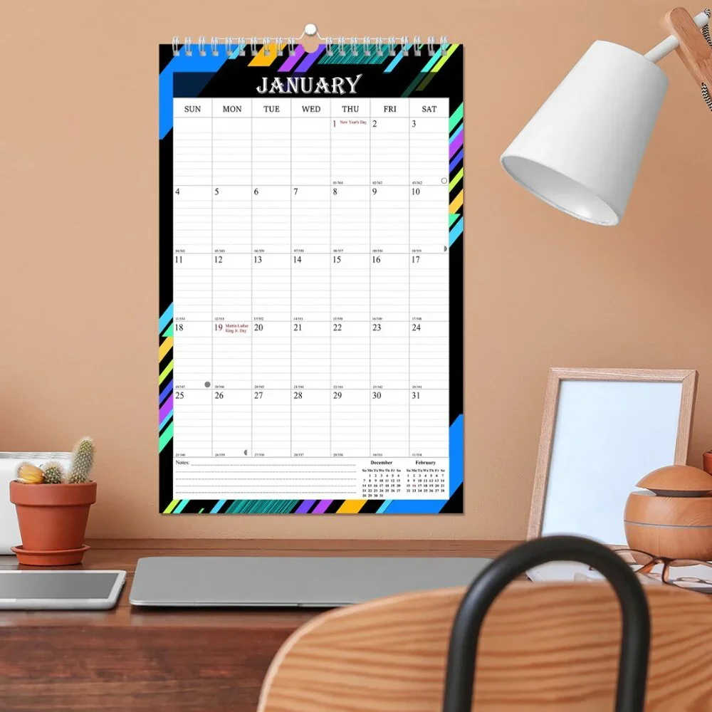 2026-2027 Wall Calendar Spiral-bound Twin-Wire Binding - 18 Months 11